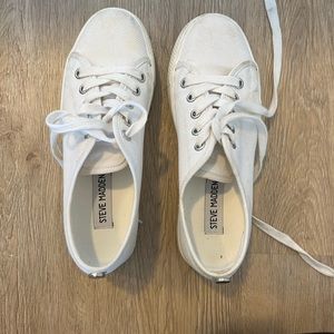Steve Madden Platform White Sneakers